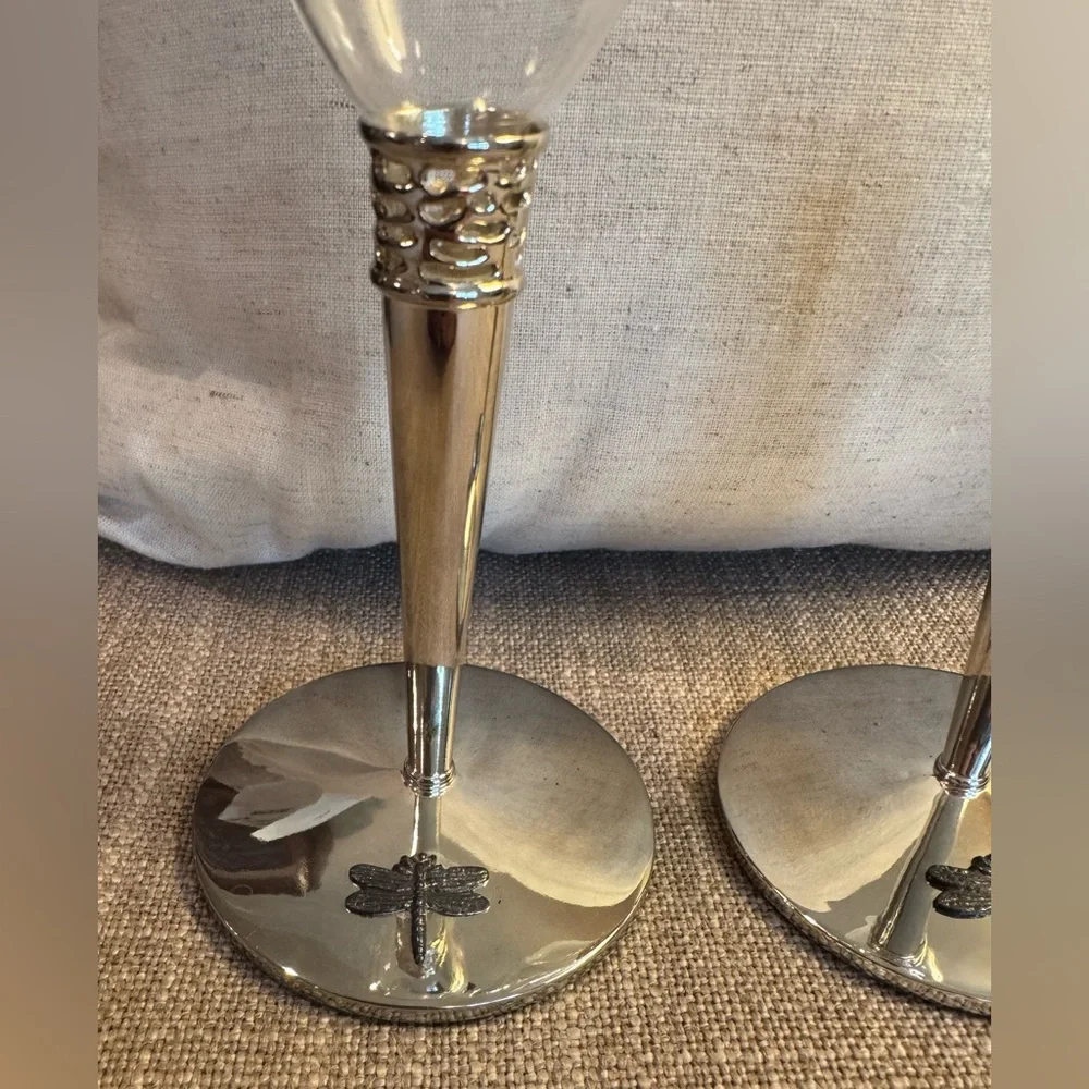 Lenox Kate Spade Dragonfly flute pair. Vintage.